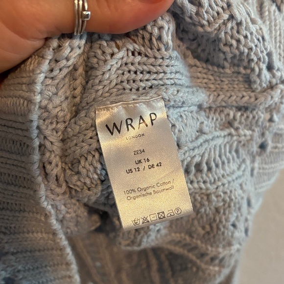 Wrap London Light blue Cable Knit Sweater - Picture 4 of 5